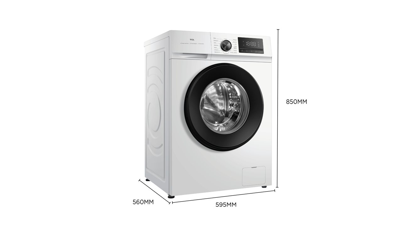 Wymiary pralki 595 x 850 x 560 mm